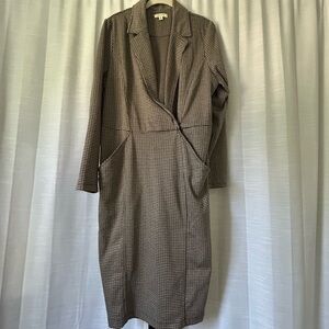 Max Studio Brown Houndstooth Dress
